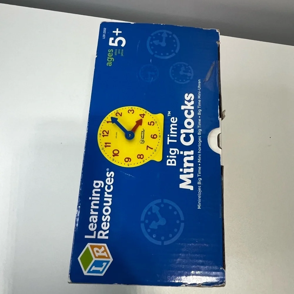 NEW Learning Resources Big Time Mini Clocks 6 pack - sealed box